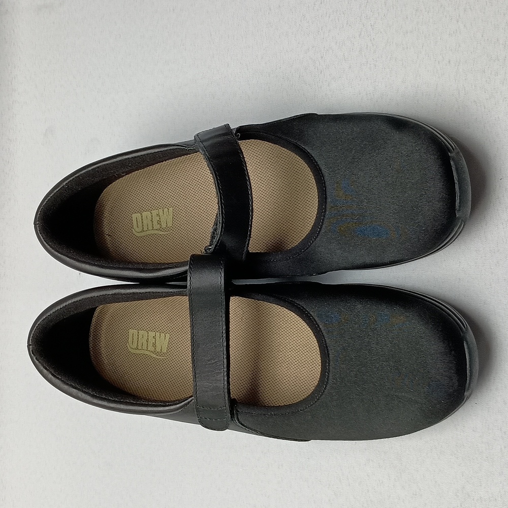 Drew Magnolia Mary Jane Black Leather Microfiber Orthopaedic